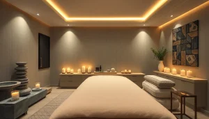 편안함과 고요함에 중점을 둔 초대하는 분위기의 속초 마사지 샵