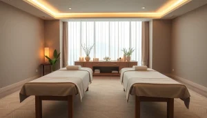 럭셔리 호텔에서 수원출장마사지 서비스를 상징하는 편안한 마사지 환경