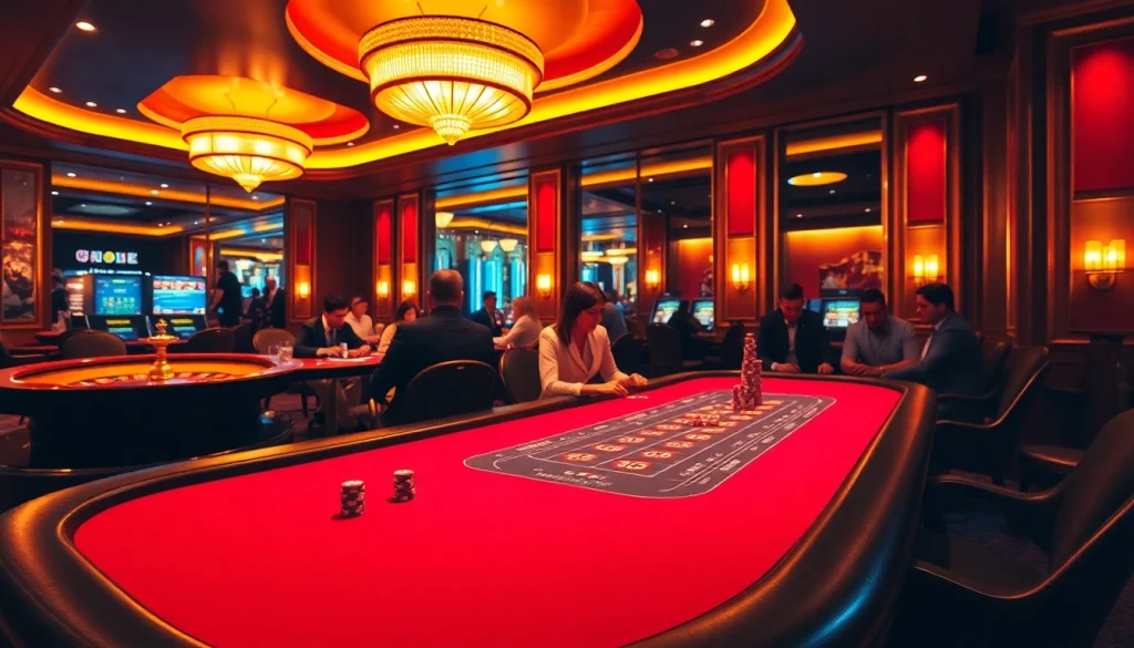 Vivez l'excitation du meilleur casino en ligne 2026 alors que les joueurs s'engagent à une table de poker élégante.