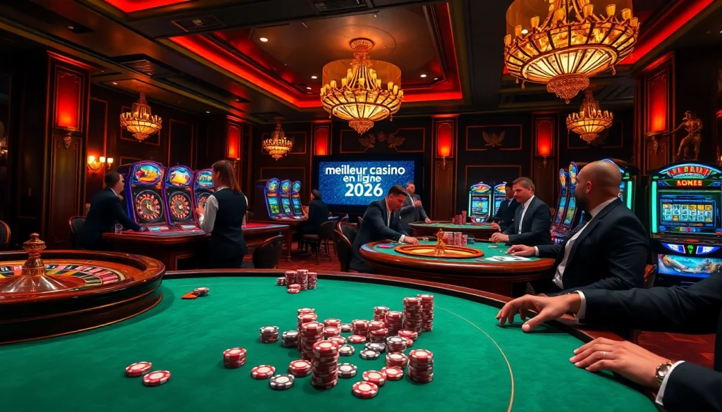 Vivez l'excitation au meilleur casino en ligne 2026 avec des tables de jeux engageantes et une ambiance luxueuse.