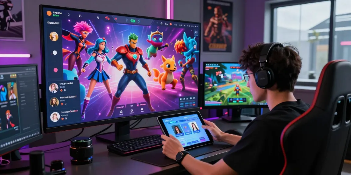 Interactive gameplay in the status app featuring colorful avatars and dynamic digital environment.